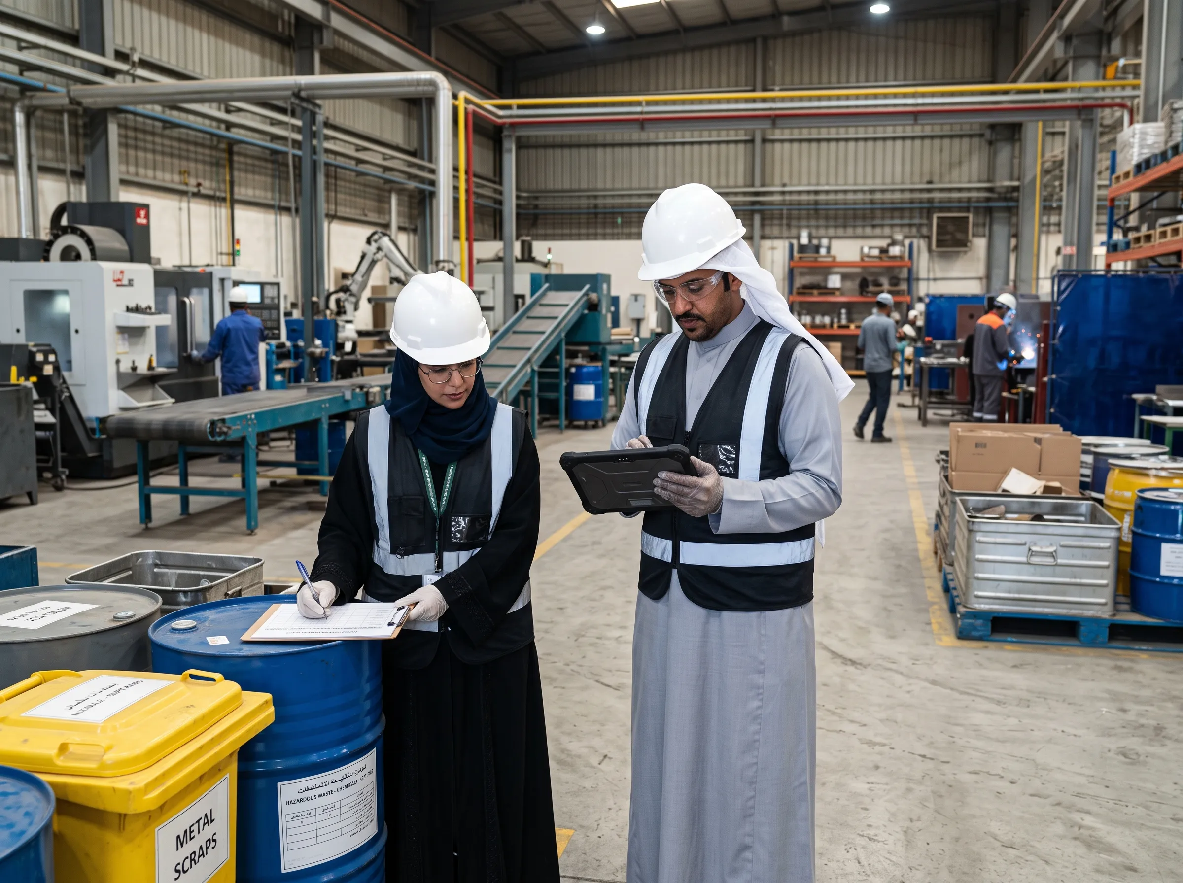 تشغيل منظم لمرمى هندسي وإدارة خلايا النفايات